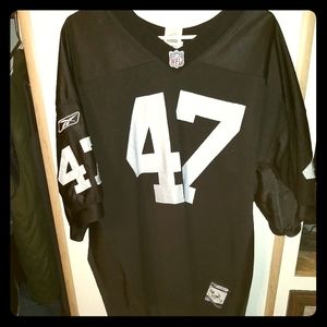Reebok #47 wheatley Jersey size 50 black and white